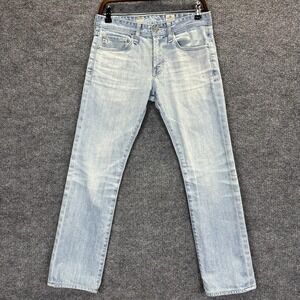 AG Adriano Goldschmied Jeans Womens 29 Light Blue Slim Straight Denim Made USA